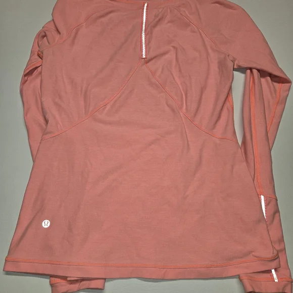 lululemon athletica Long Sleeve Henley Pullover in Coral Pink - Picture 4 of 4